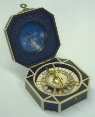 The compass used in the first film before being distressed. We made another version for the second and third films